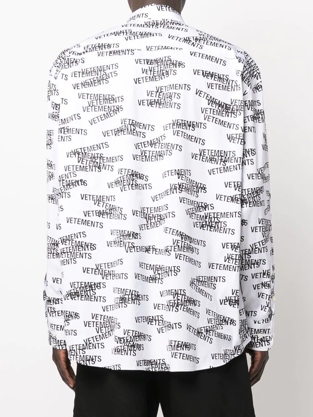 logo-print button-up shirt - 5