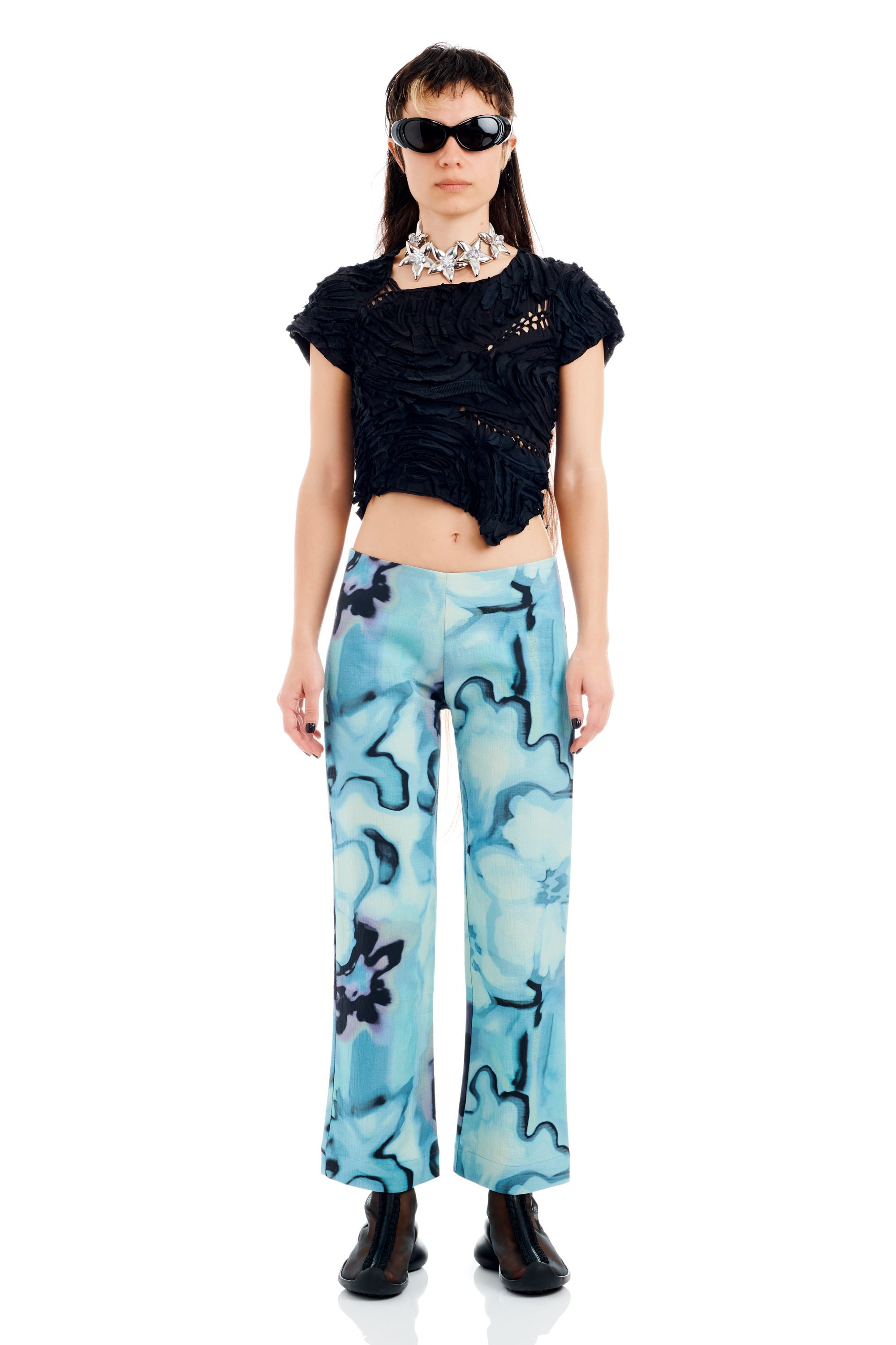 MARIPOSA PANT SKY WATERCOLOR FLORAL - 2