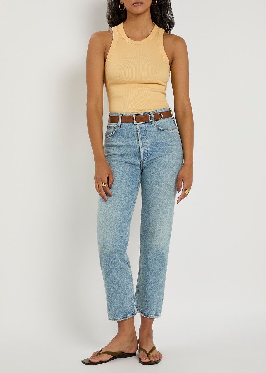 Veronica Beard Jordyn Ribbed Stretch-cotton Tank - 4