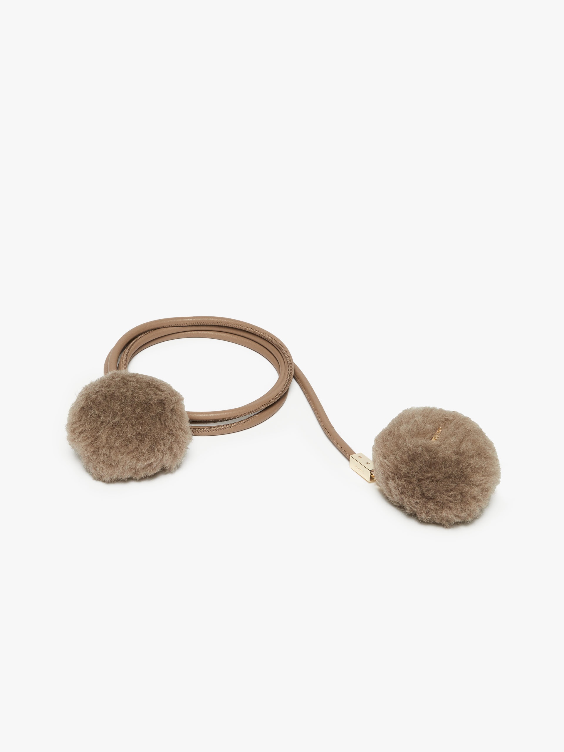 Tubular belt with pom-pom - 1