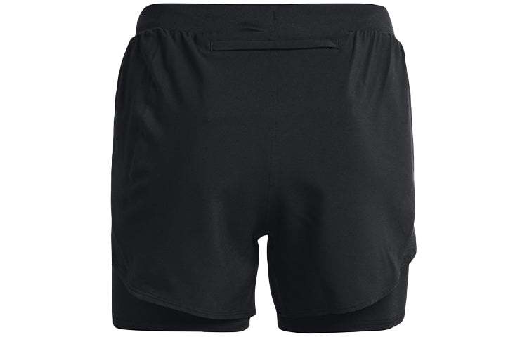 (WMNS) Under Armour Fly-By Elite 2IN1 Shorts 'Black' 1369768-002 - 2