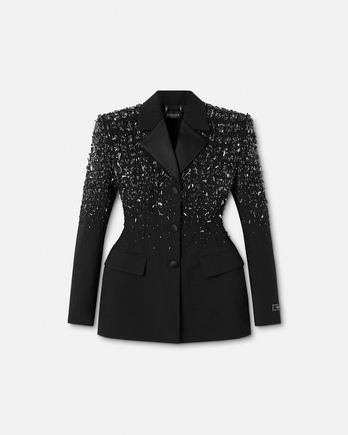 Crystal Croc-Jacquard Blazer - 1