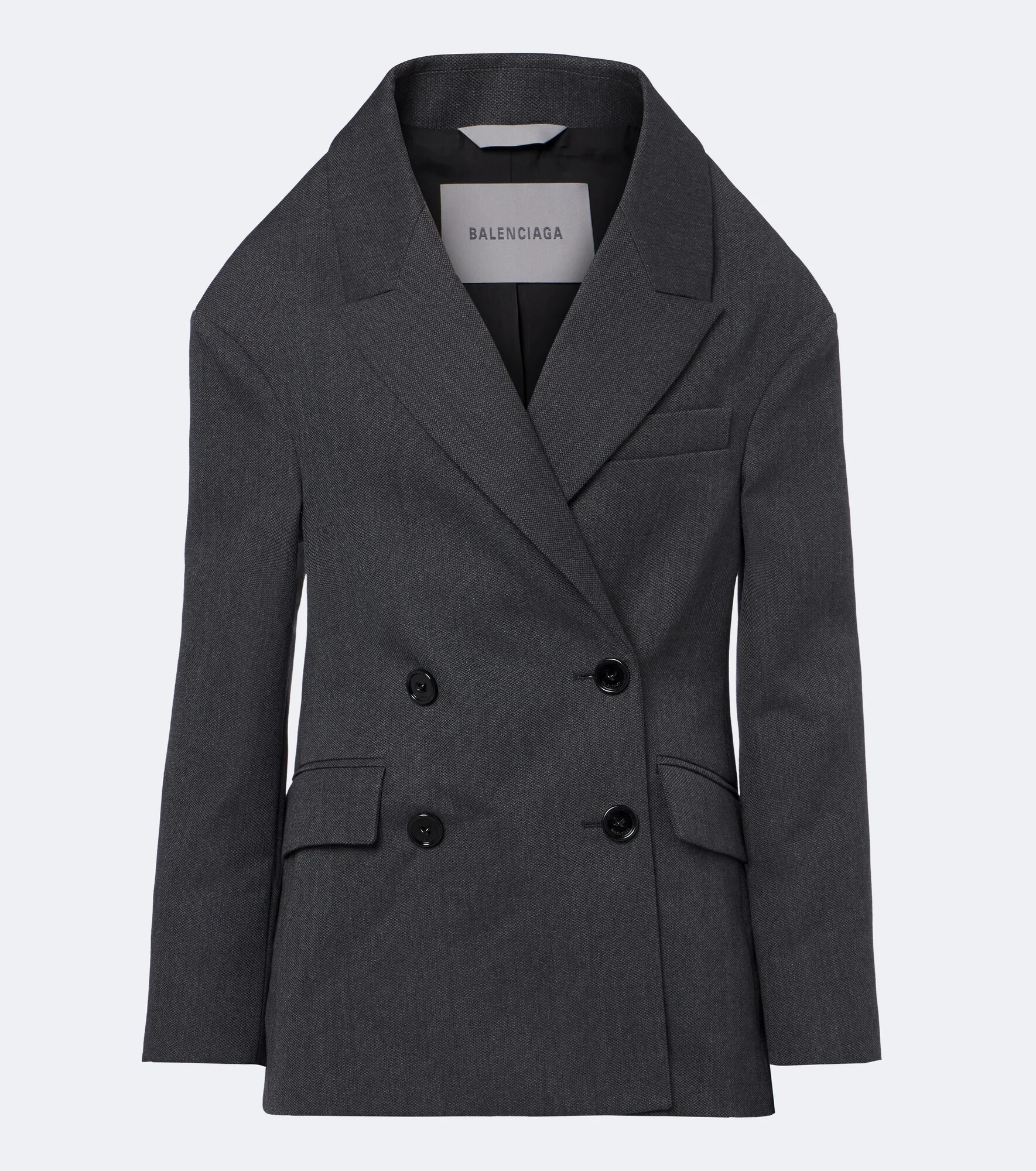Double-breaster wool blazer - 1