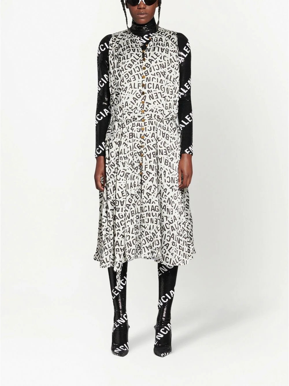 BALENCIAGA logo-print midi dress | REVERSIBLE