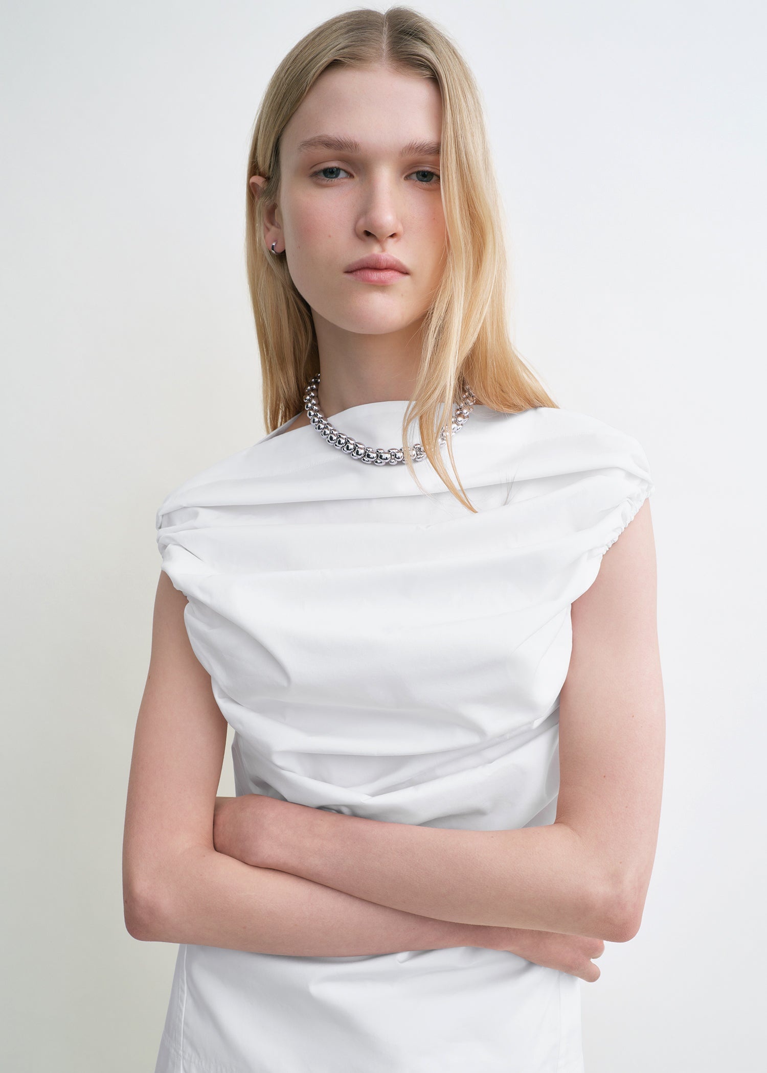 Gathered top white - 5