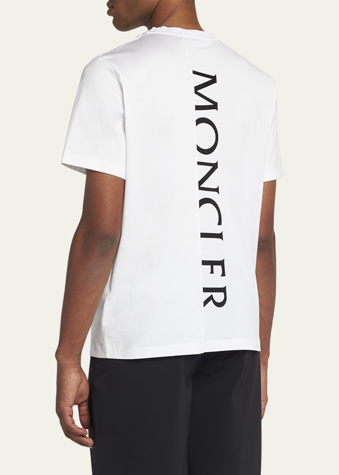 Men's Logo Patch Cotton Crewneck T-Shirt - 3