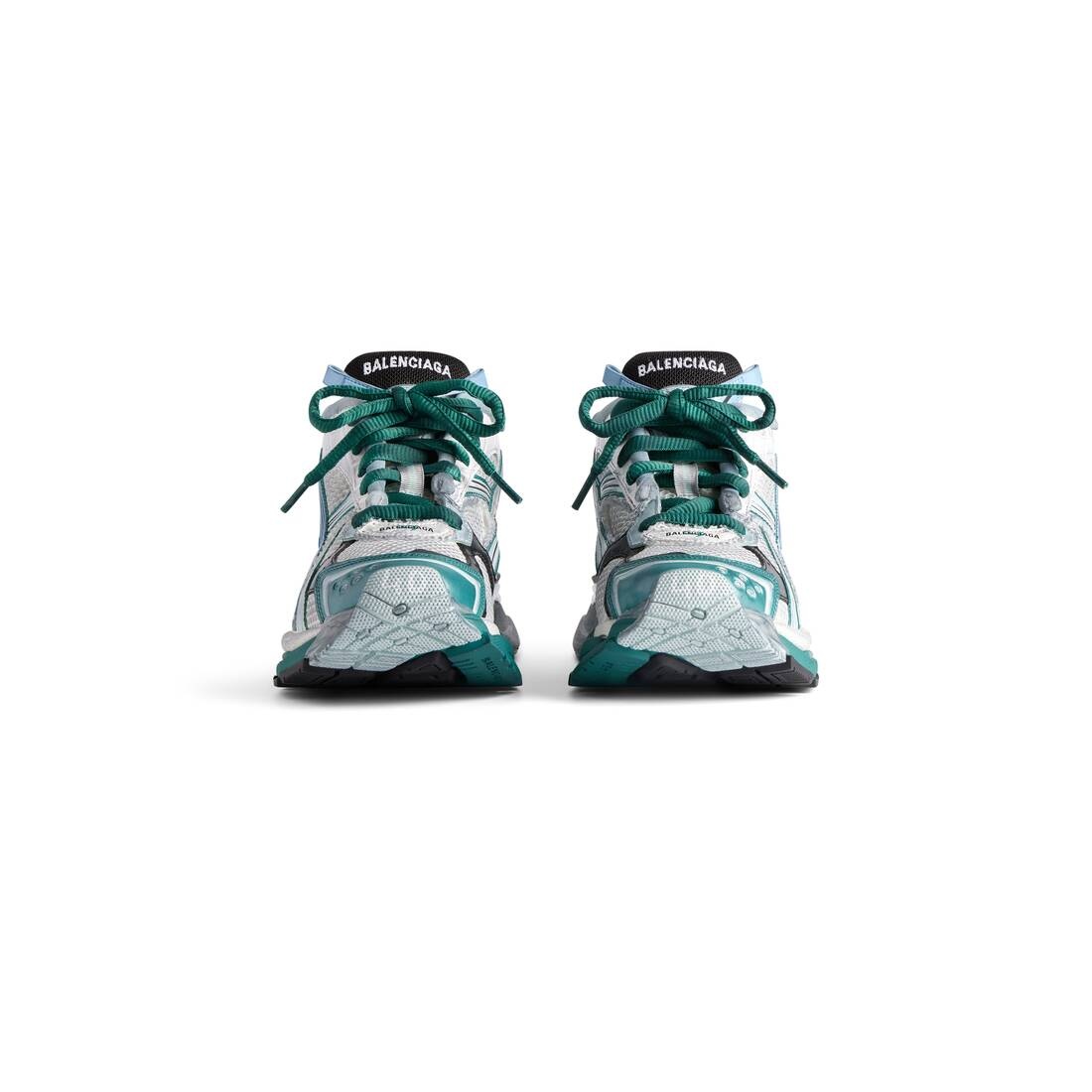 Men's Runner Sneaker  in White/green/blue - 3
