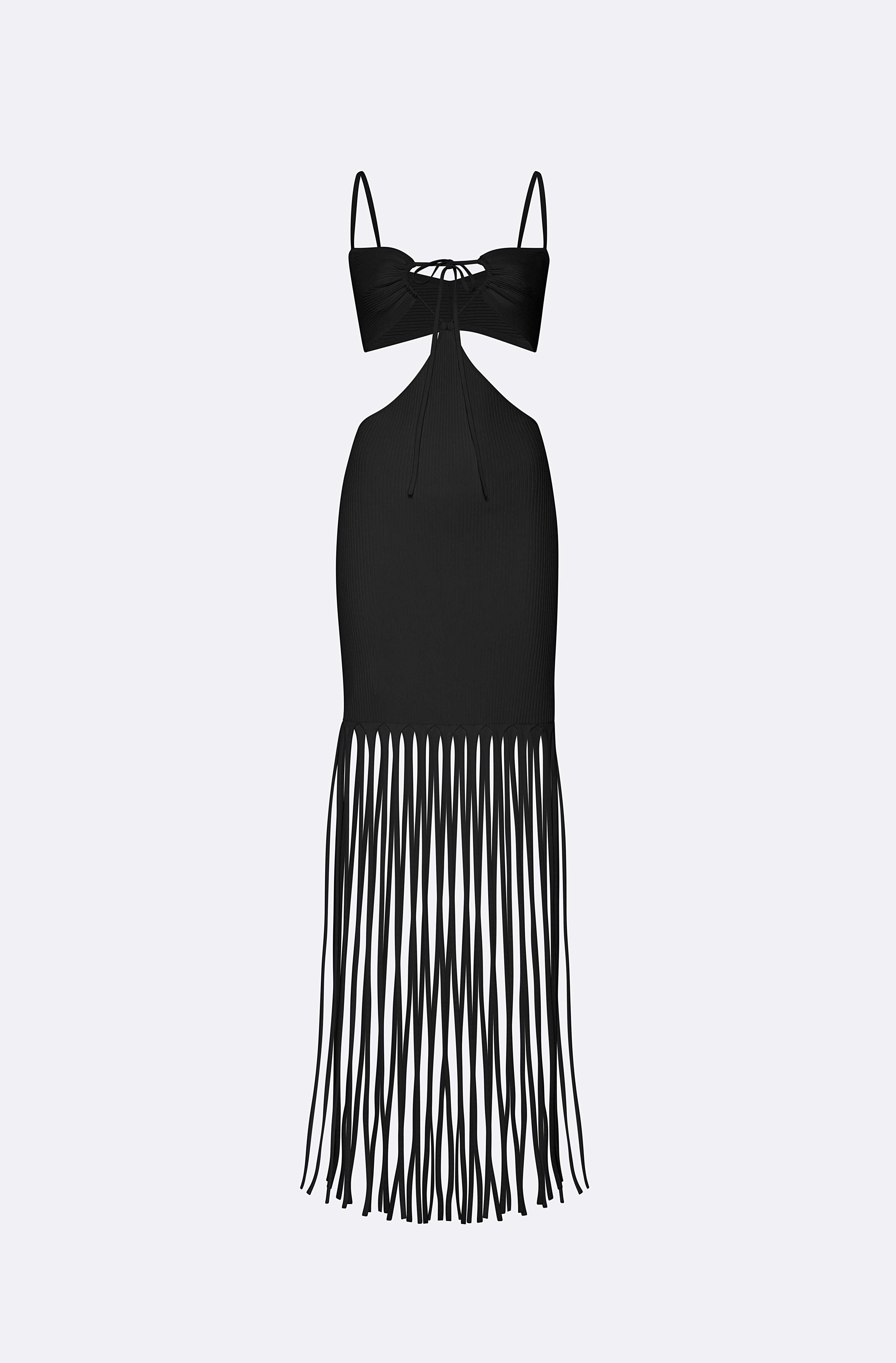 Matte Viscose Cut Out Dress - 1
