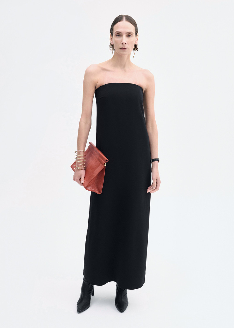 CO Strapless Column Dress in Viscose Crepe outlook