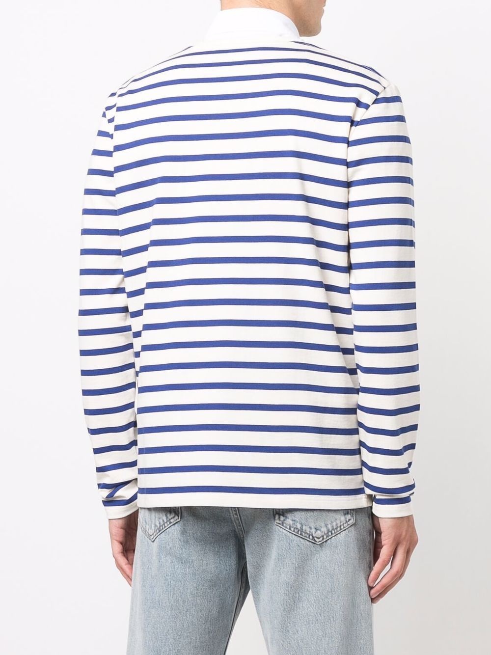 logo-print striped jumper - 4