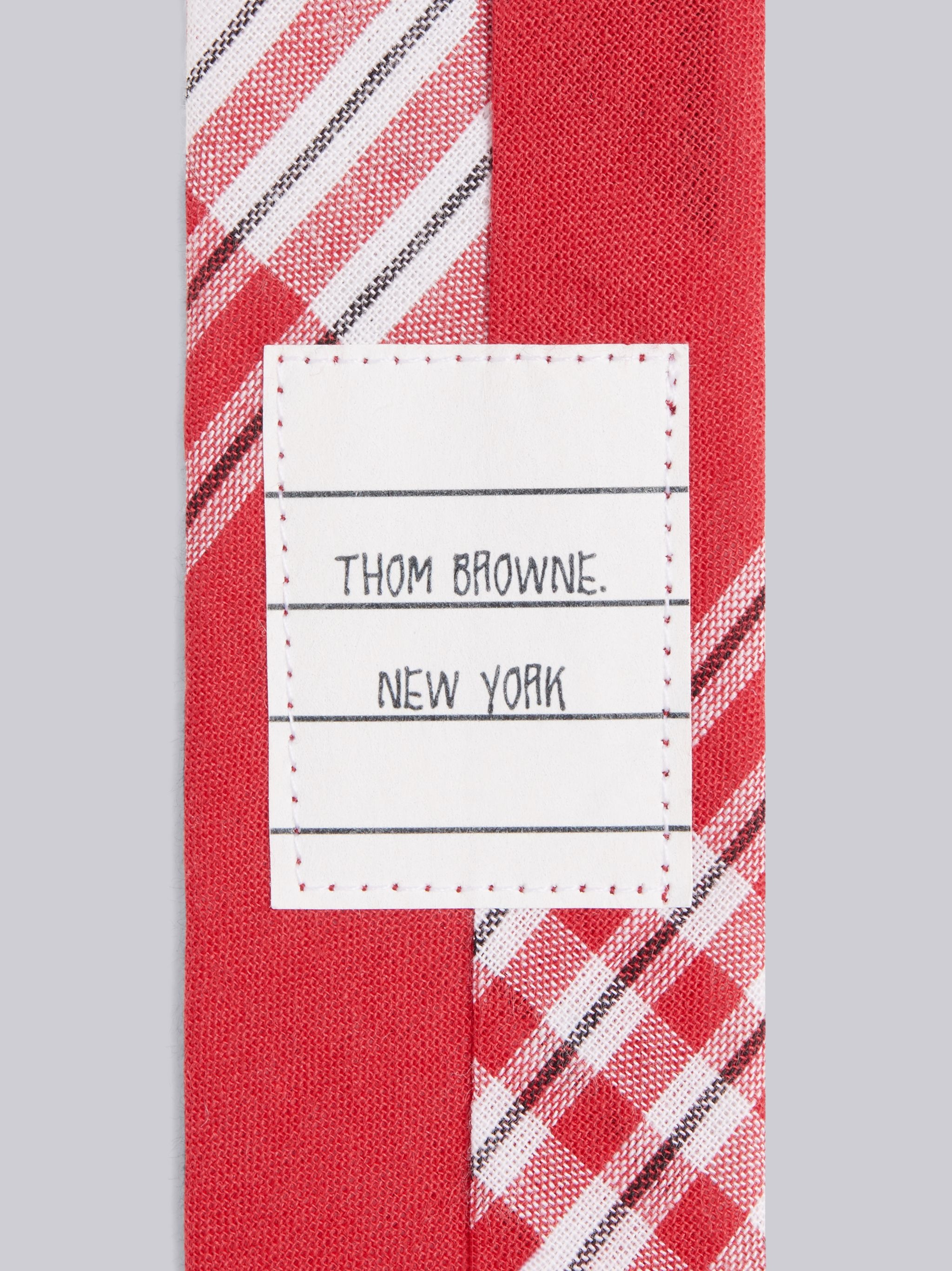 RWB Cotton Large Plaid Madras Classic Tie - 2