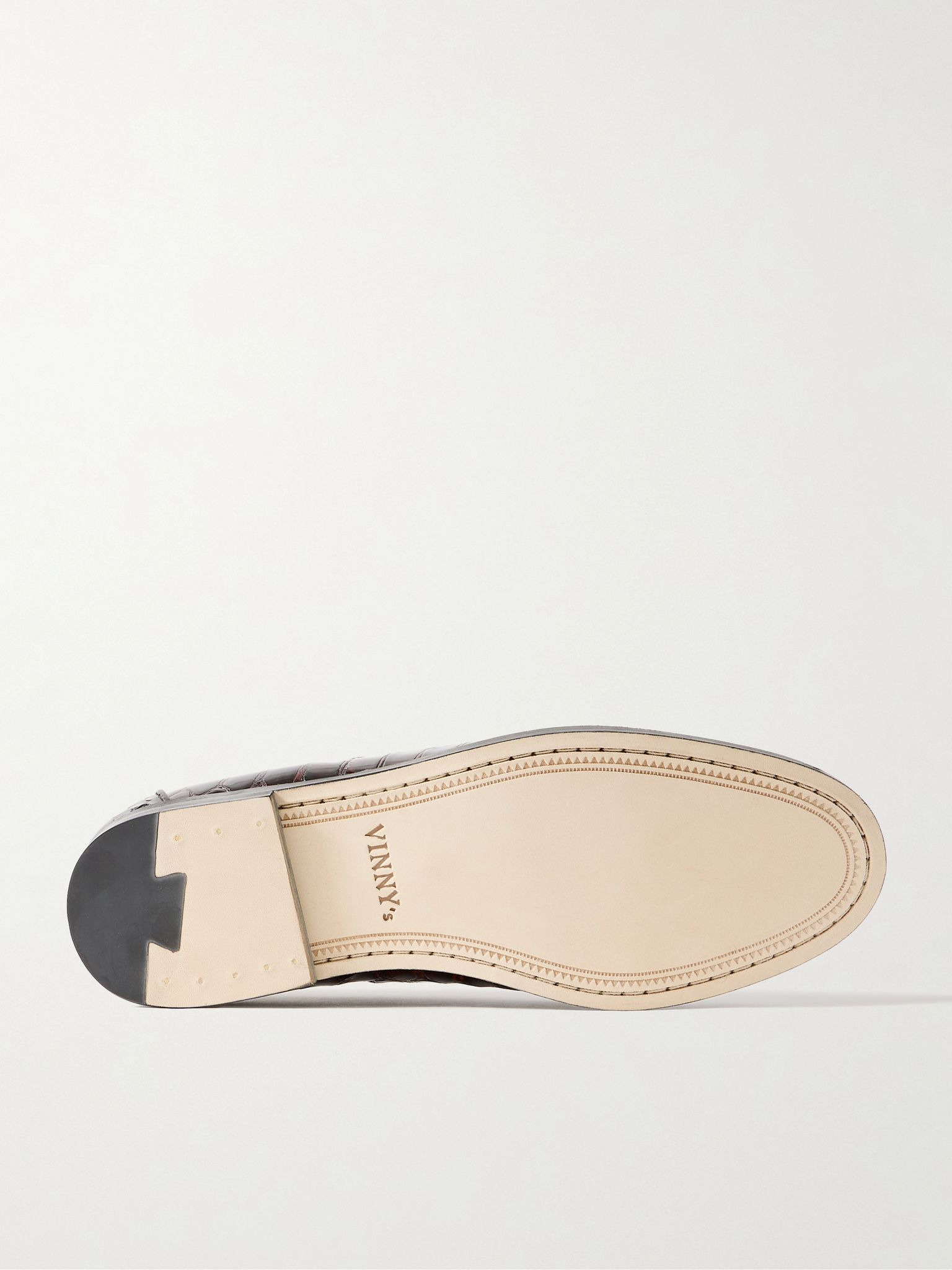 Belgee Croc-Effect Leather Loafers Dark brown - 3