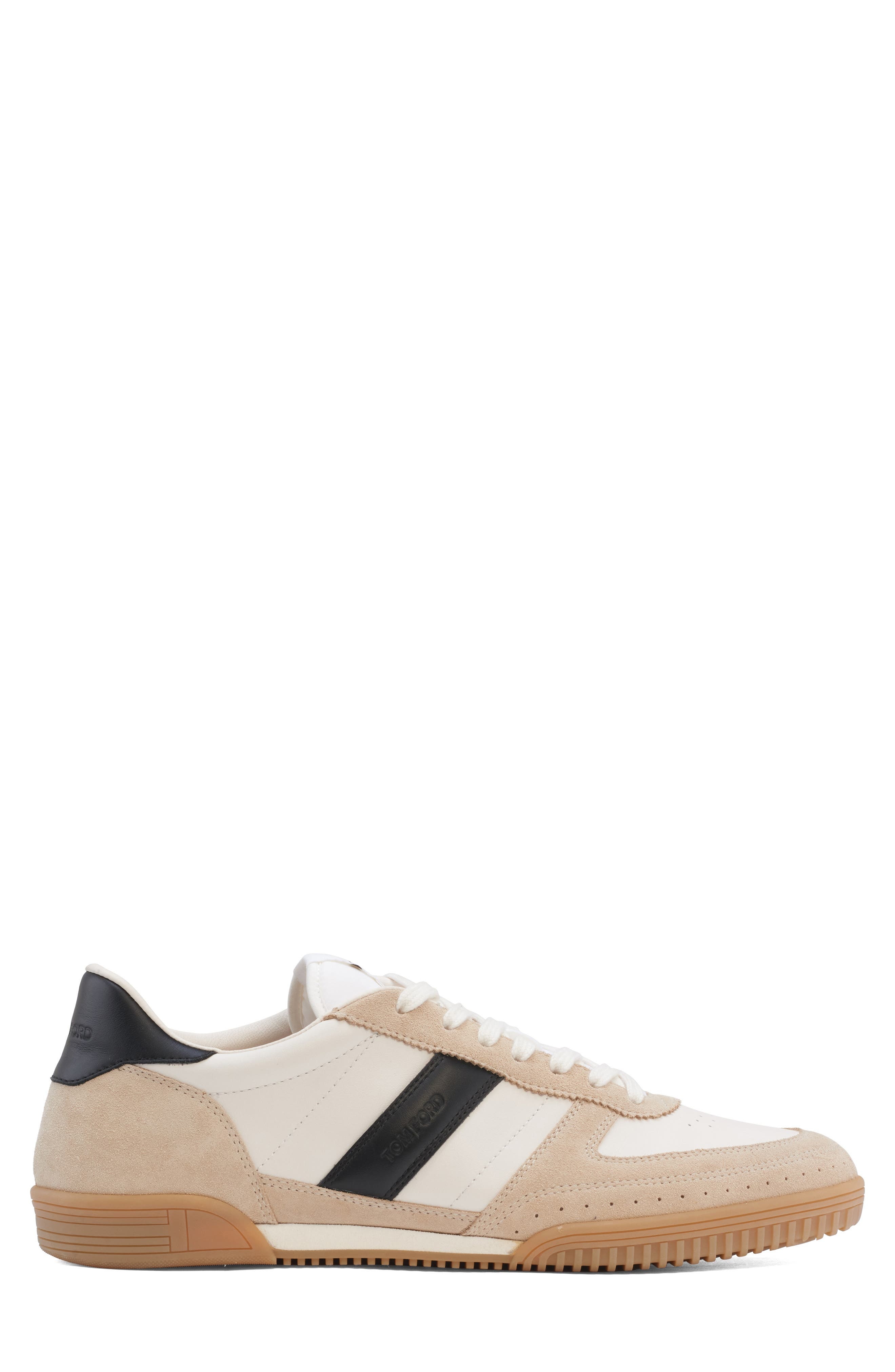 TOM FORD Terence Leather & Suede Sneaker in Dune/Black Amber at Nordstrom - 3