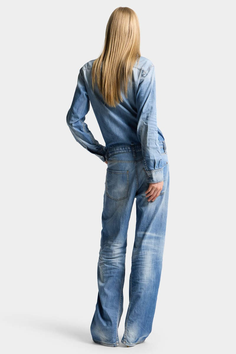 LIGHT WASH TRUCKER JUMPSUIT 4