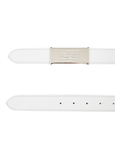 Maison Margiela logo-buckle reversible leather belt outlook