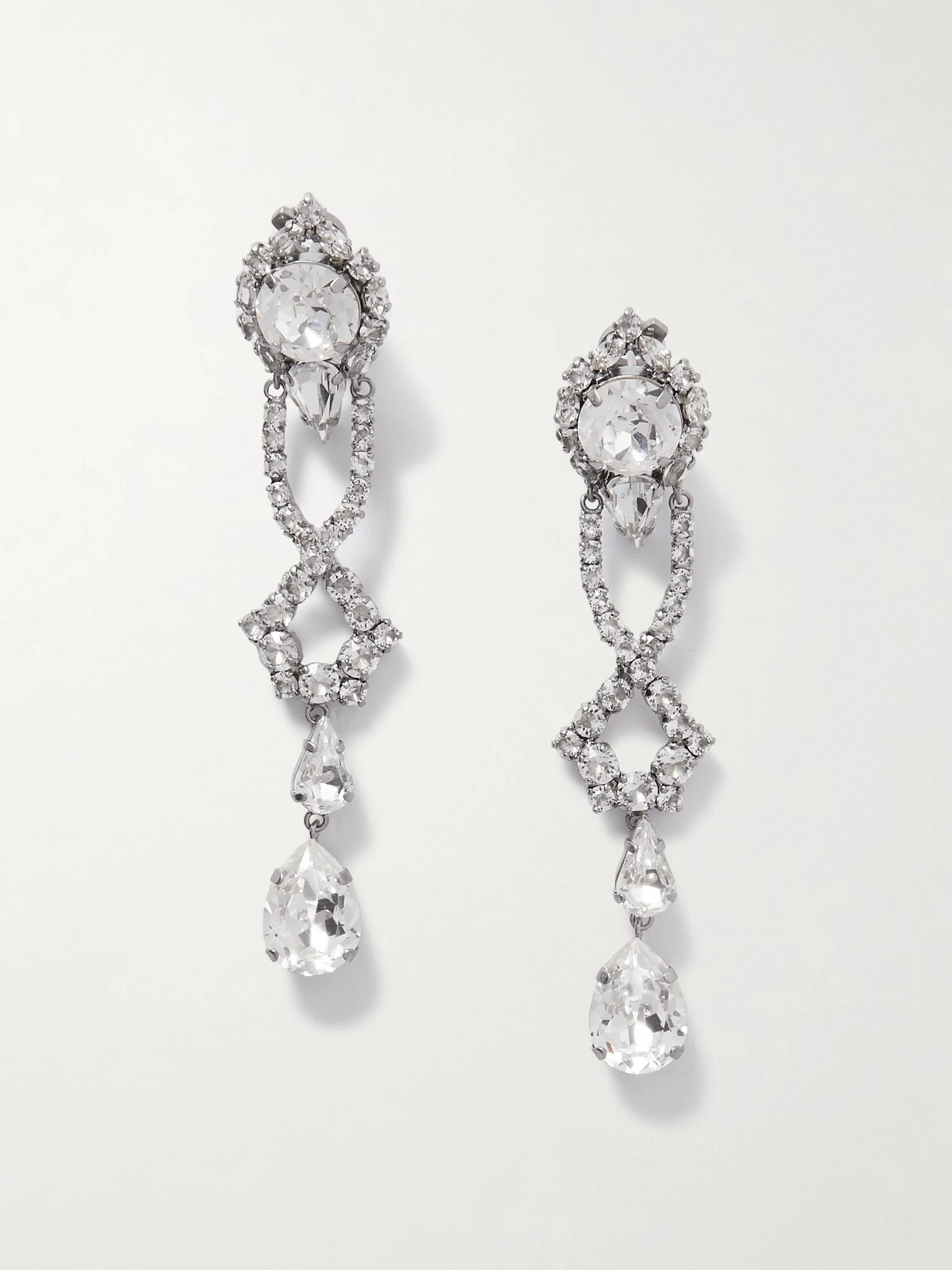 Palazzo silver-tone crystal earrings Silver - 1