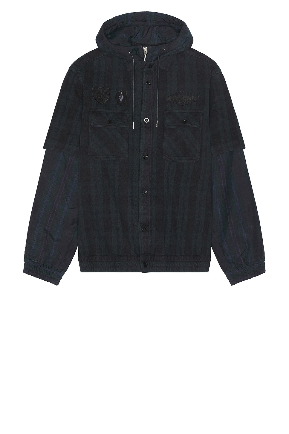 Gonz Multi Patch Plaid Hoodie - 1