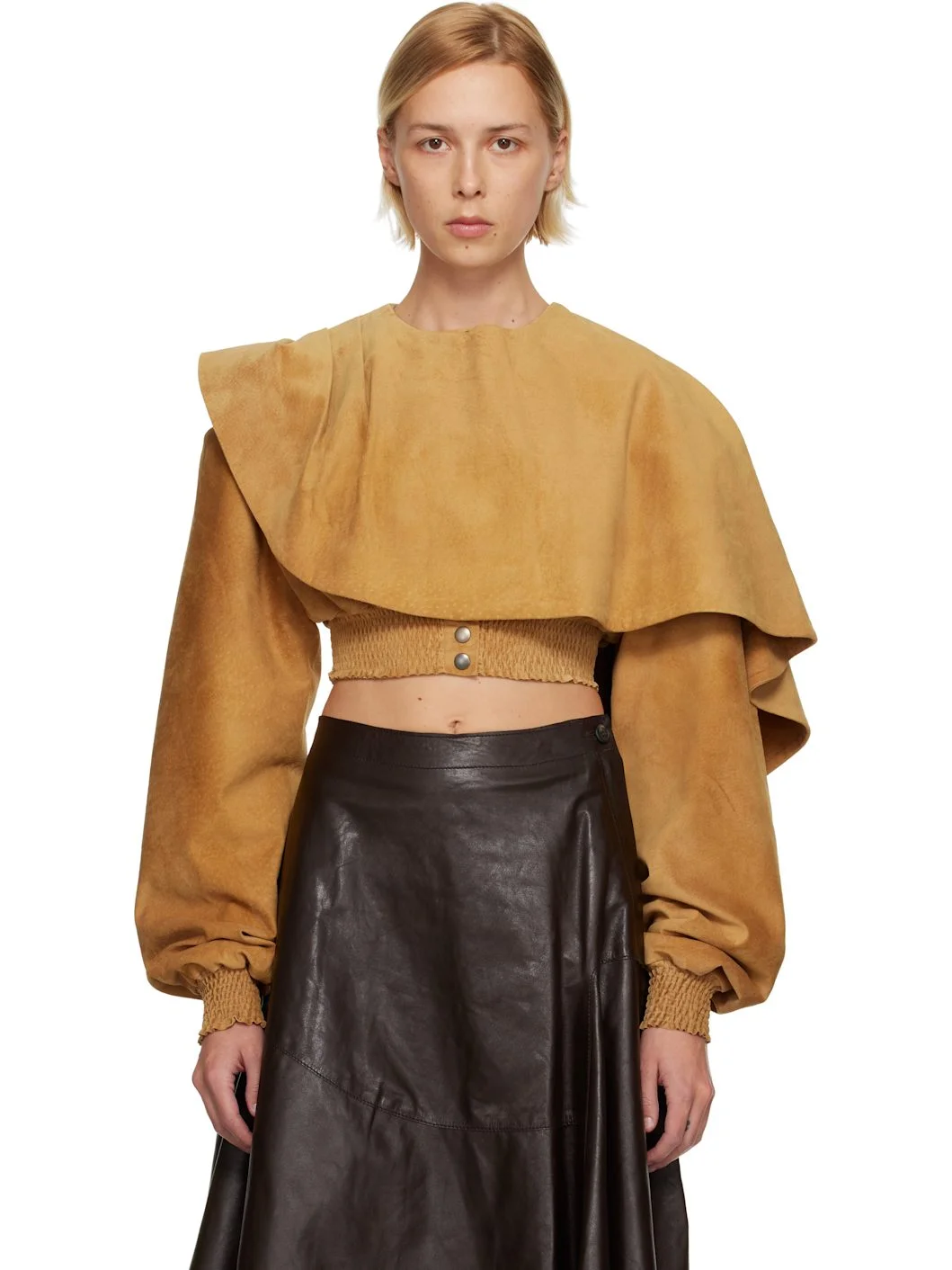 Tan Sally Suede Jacket - 1