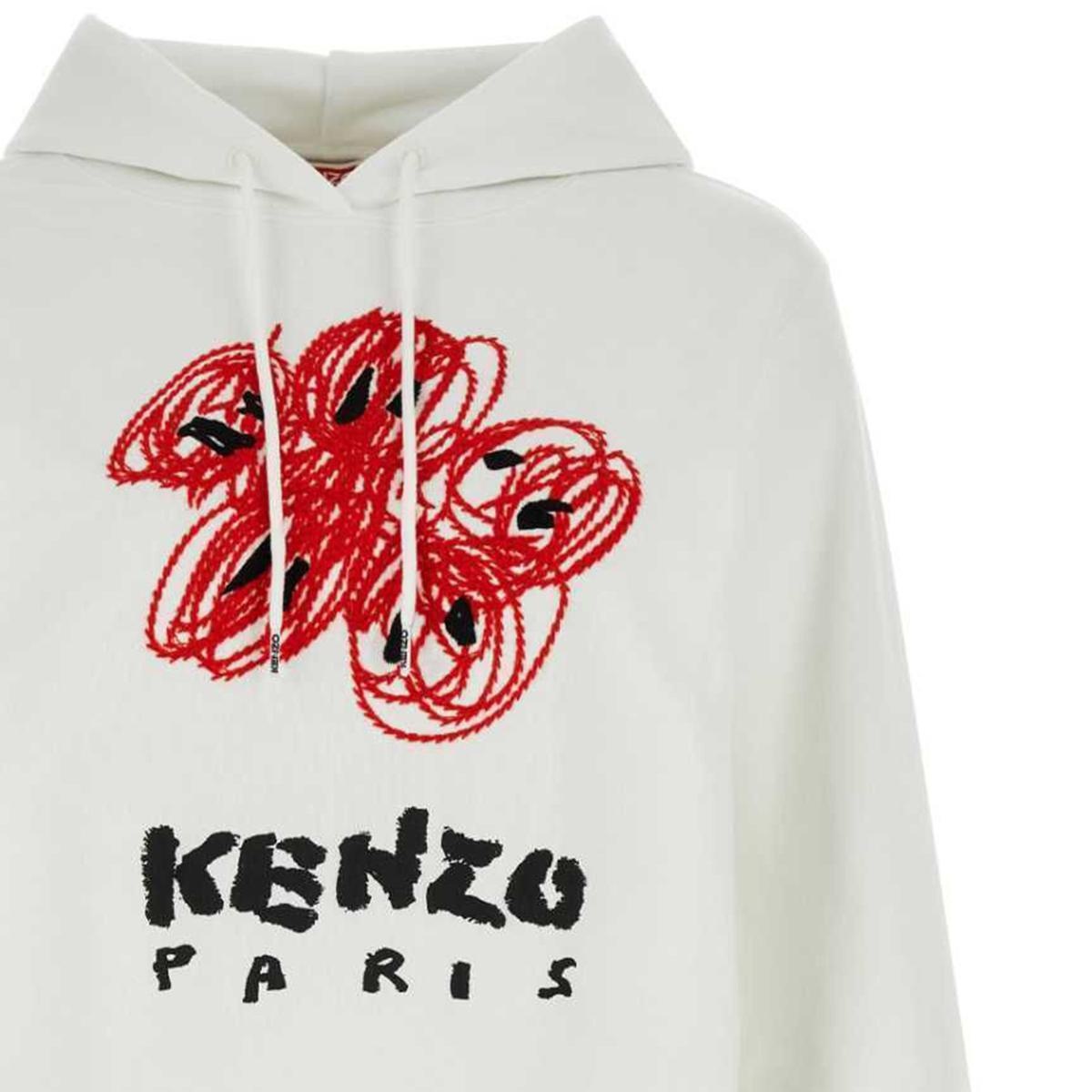 KENZO DRAWN FLOWERS HOODIE - 3