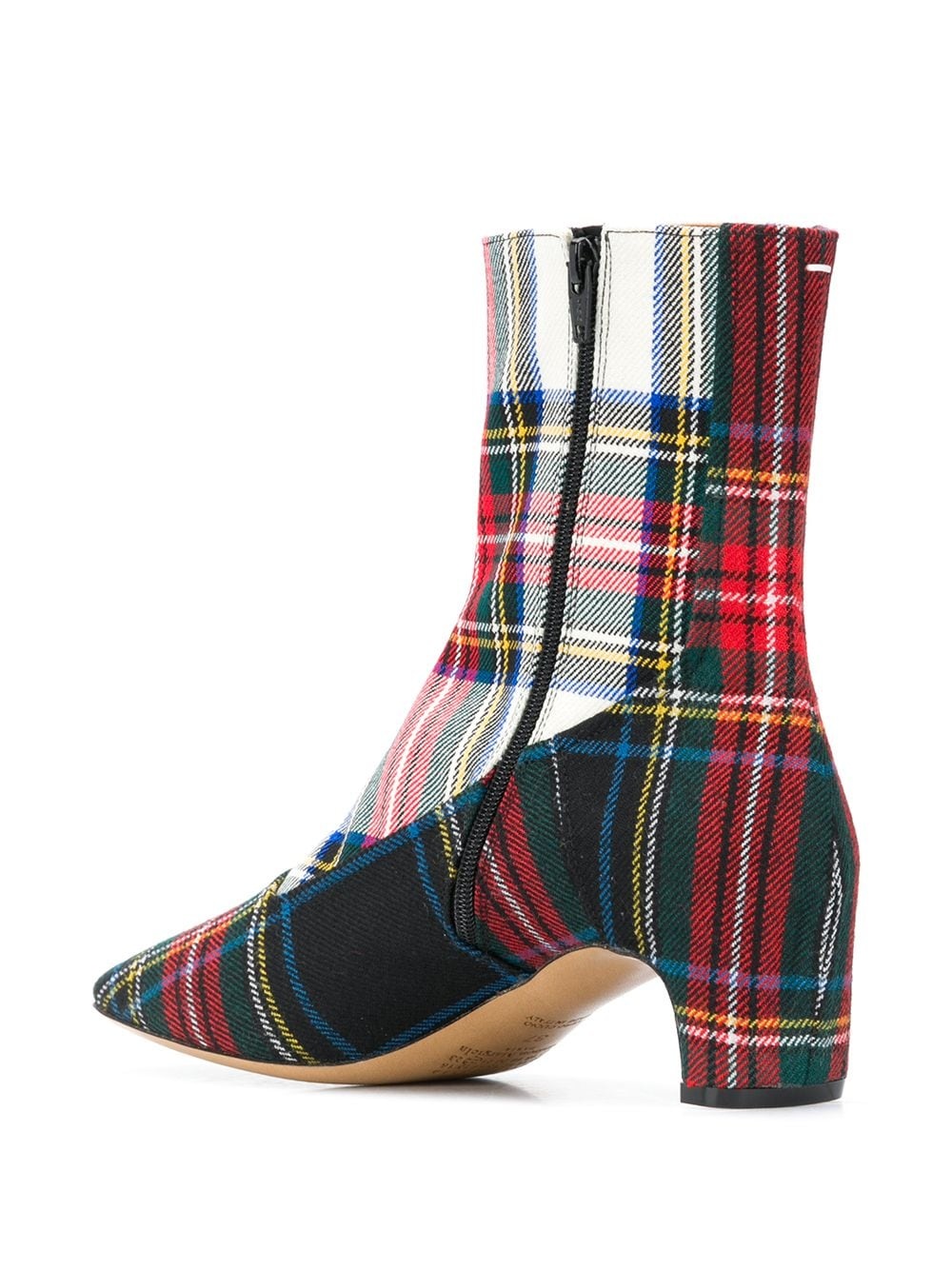 tartan print ankle boots - 3