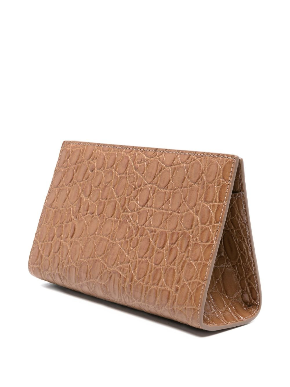 crocodile-effect clutch bag - 3