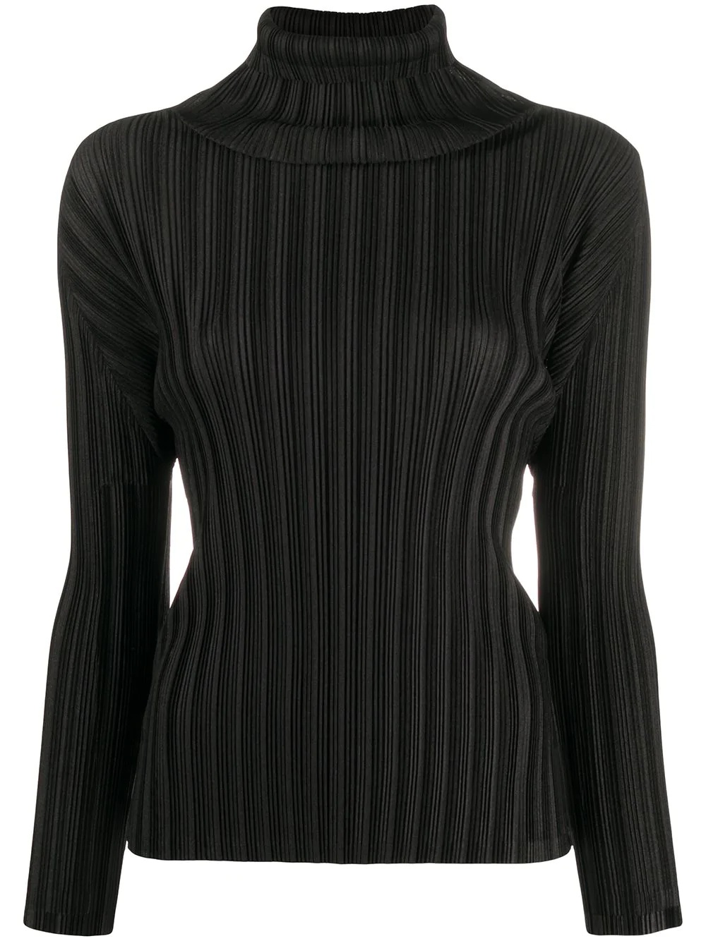 pleated roll-neck top - 1