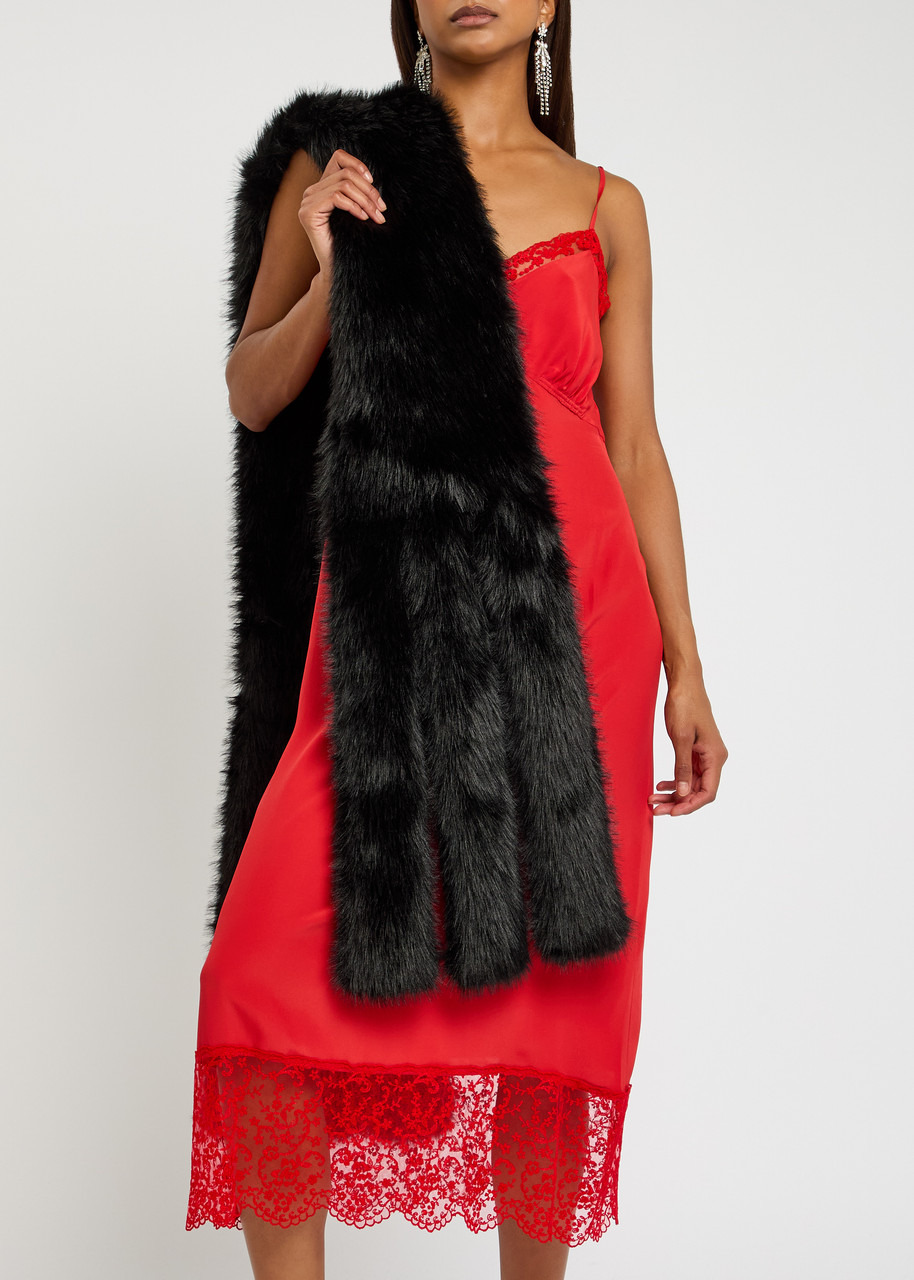 Simone Rocha Triple Split Faux Fur Scarf - 4