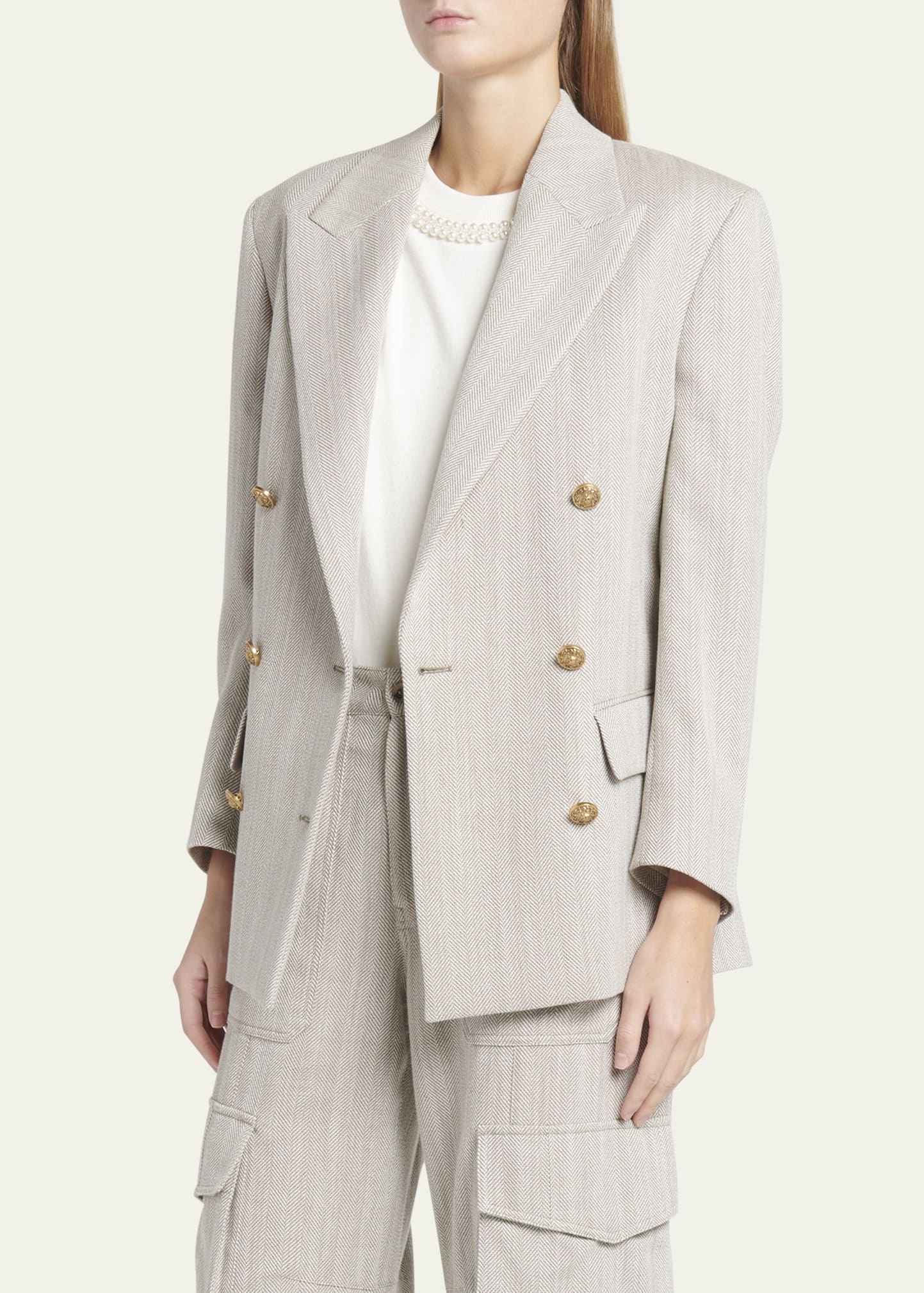 Journey Herringbone Boyfriend Jacket - 4