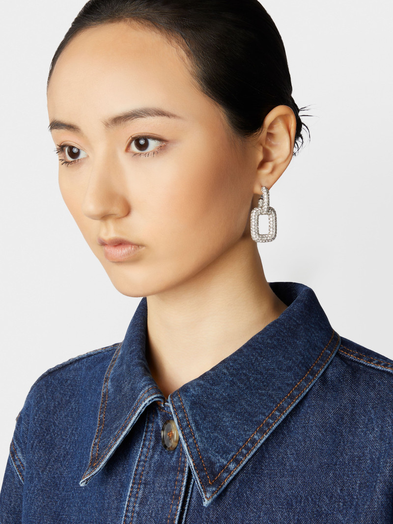 Roger Vivier Viv' Choc Strass Earrings outlook