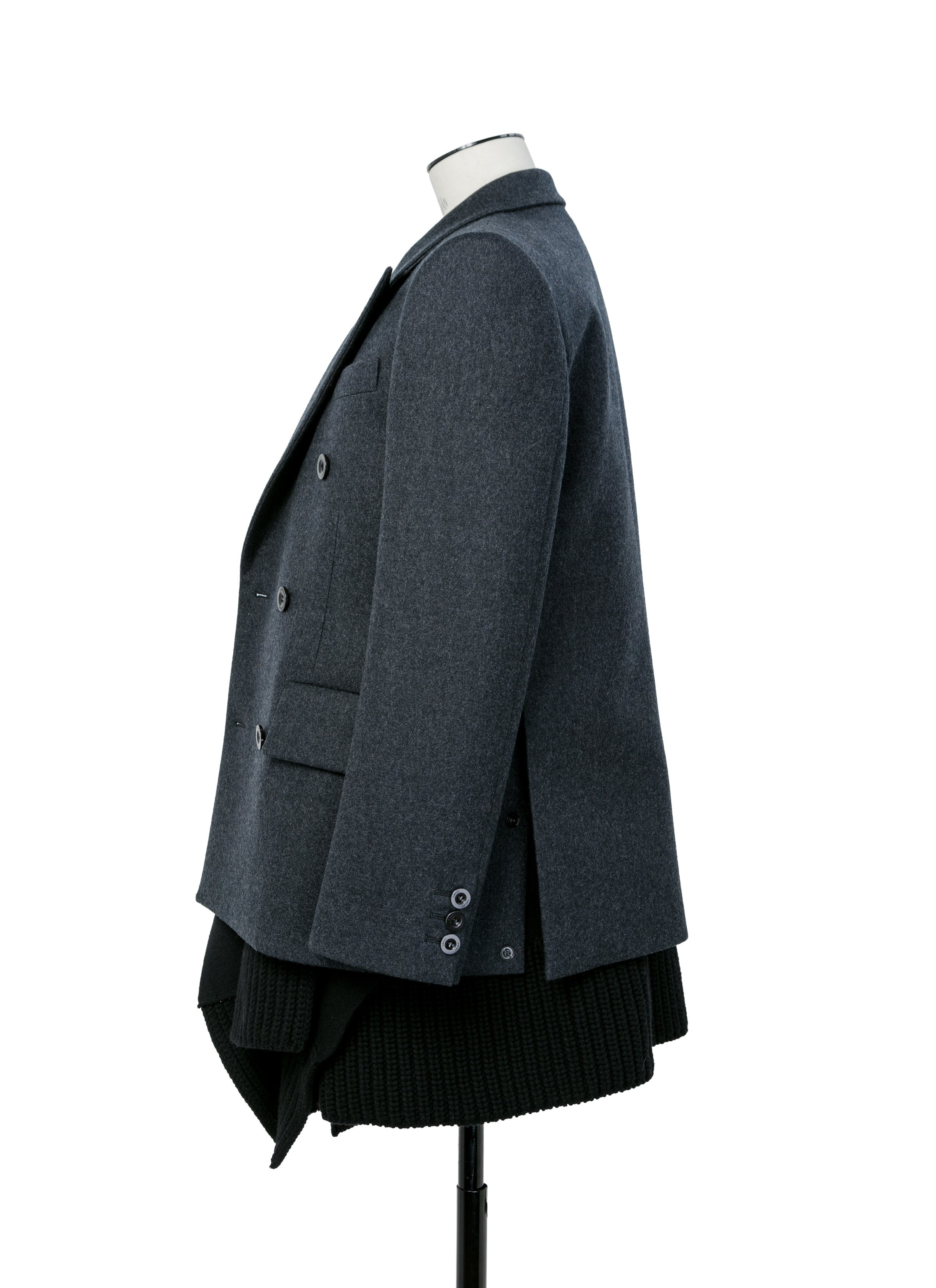 Wool Melton x Wool Knit Jacket - 5