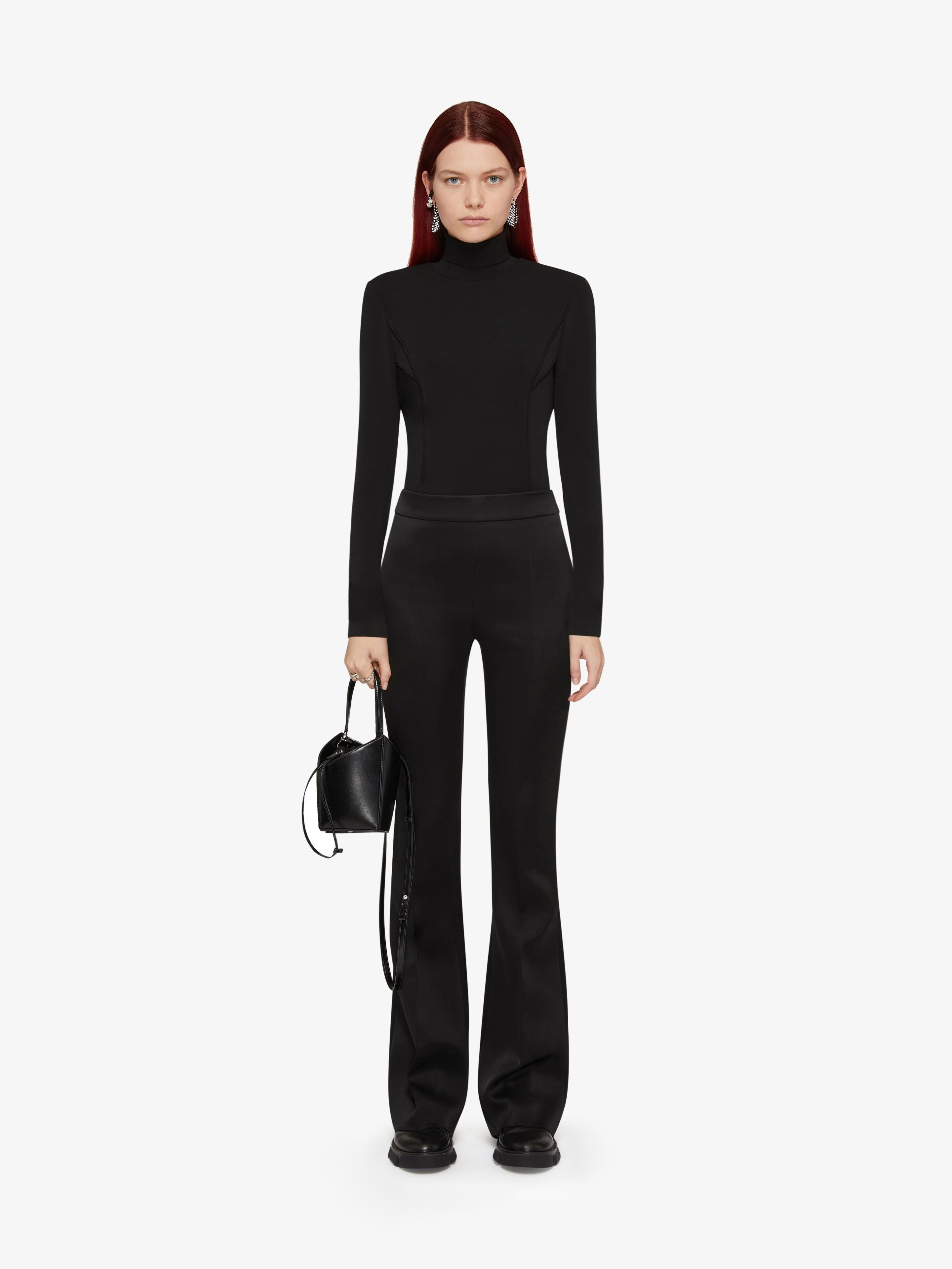 Givenchy FLARED PANTS IN CREPE DE SATIN | REVERSIBLE