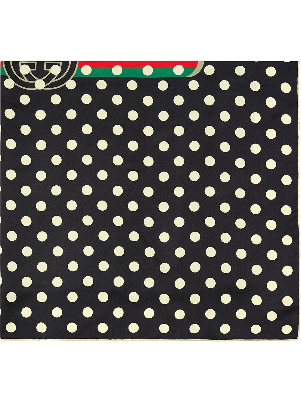 polka dot vintage logo scarf - 1