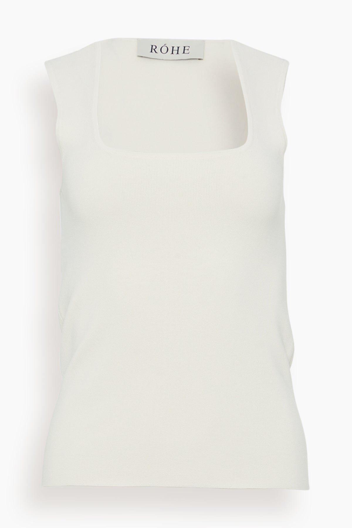 Bustier-Shaped Knitted Tank Top in Off White - 1