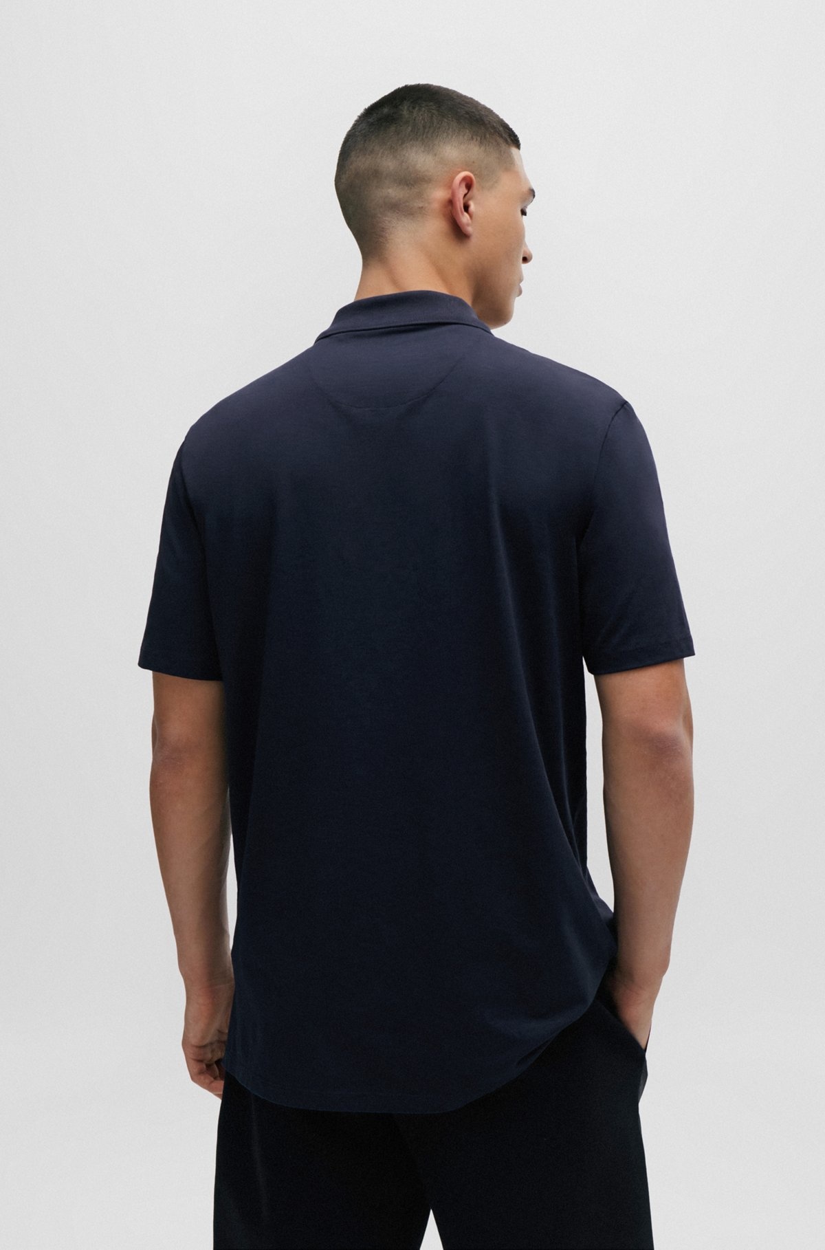COTTON-BLEND POLO SHIRT WITH ZIP PLACKET - 5