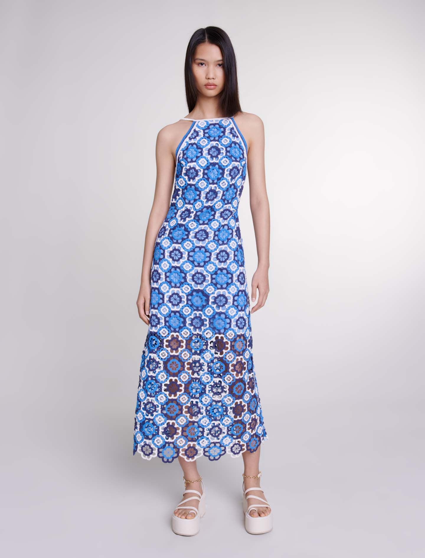 Three-tone crochet dress - 2