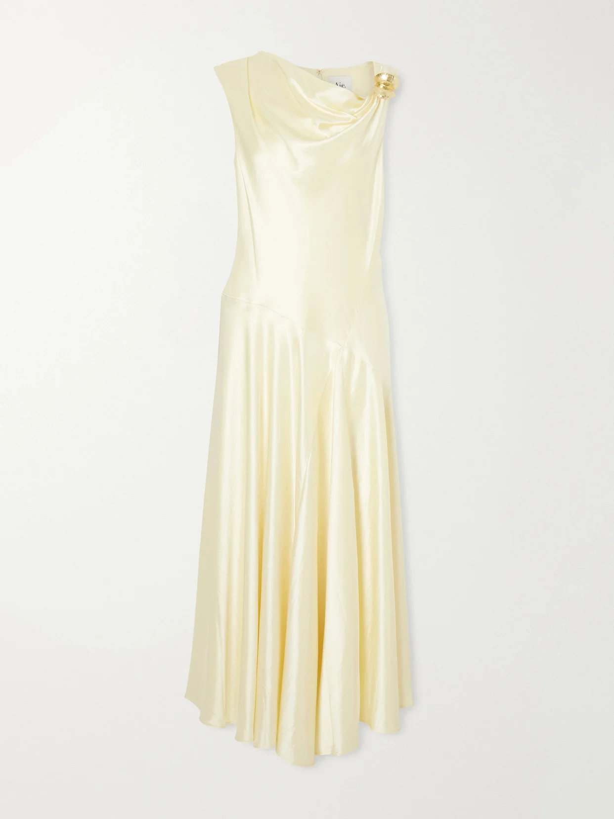 Siren Embellished Satin Maxi Dress - 1