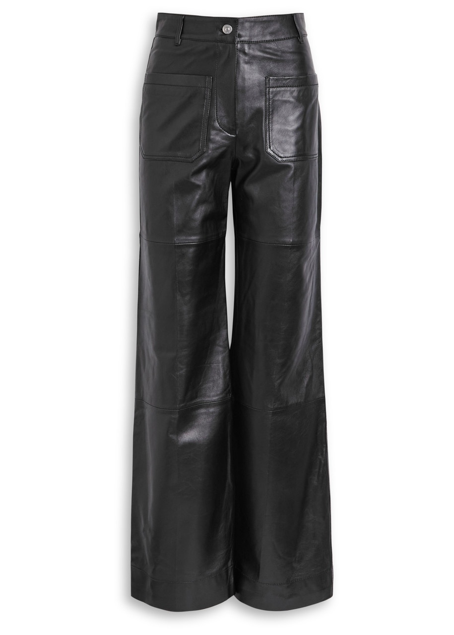 Victoria Beckham Alina Leather Trousers - 1