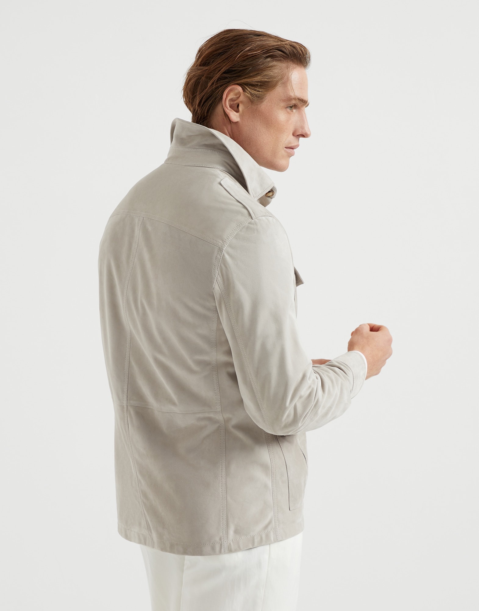 Double face suede unlined safari jacket - 2