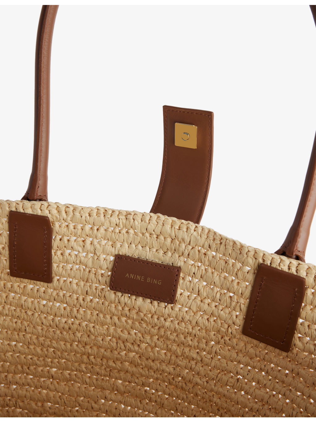 Lou Monogram Raffia Tote Bag - 5