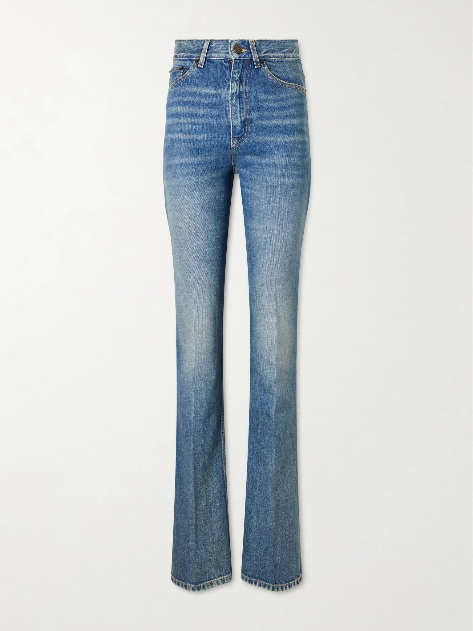 New Clyde high-waisted straight-leg jeans Blue - 1