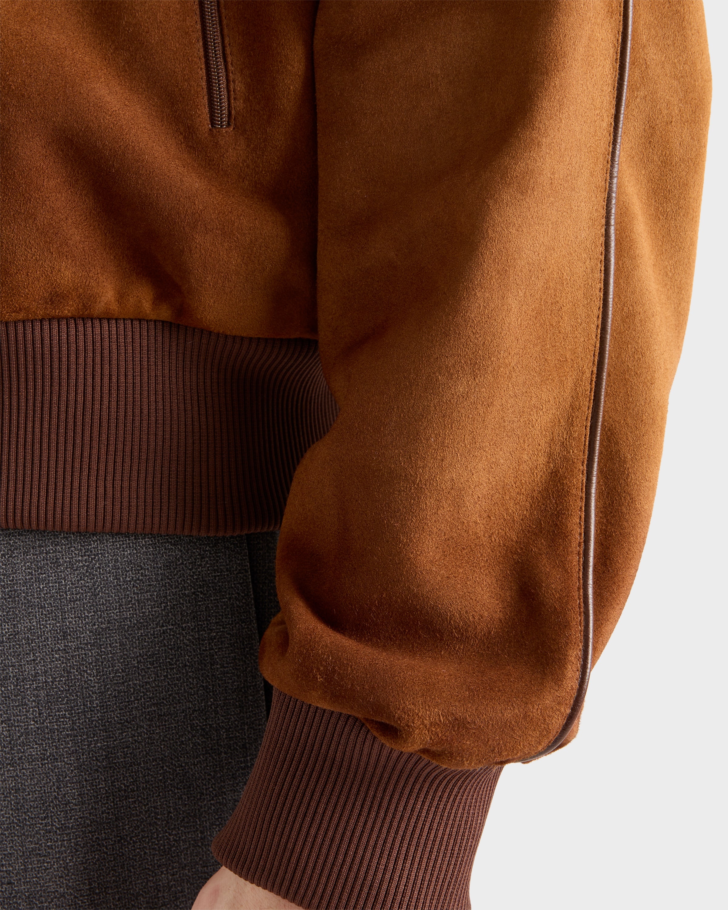 Suede blouson jacket - 6