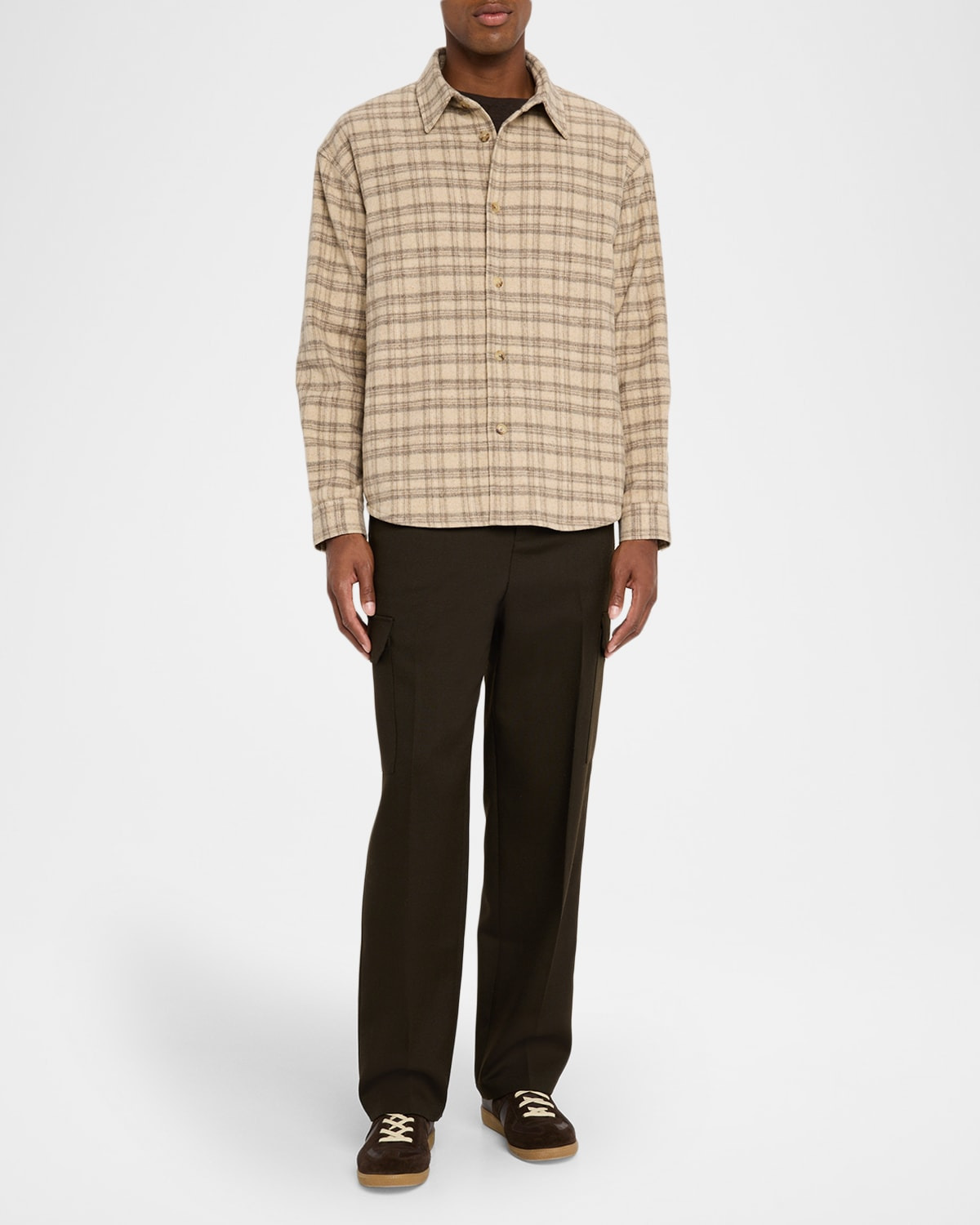Men's Plaid Wool-Blend Overshirt - 2