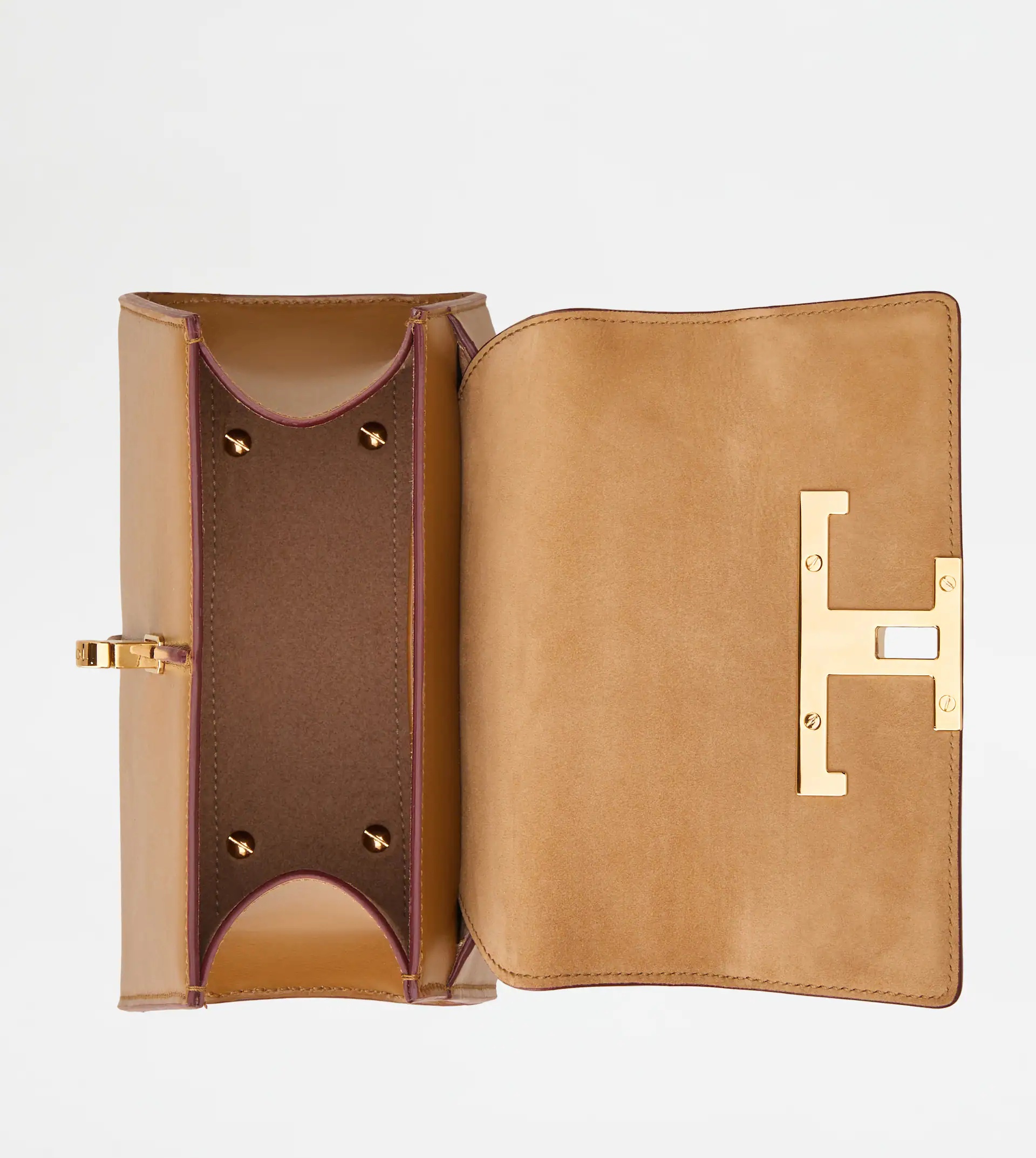TIMELESS HANDBAG IN LEATHER MINI - BROWN - 5
