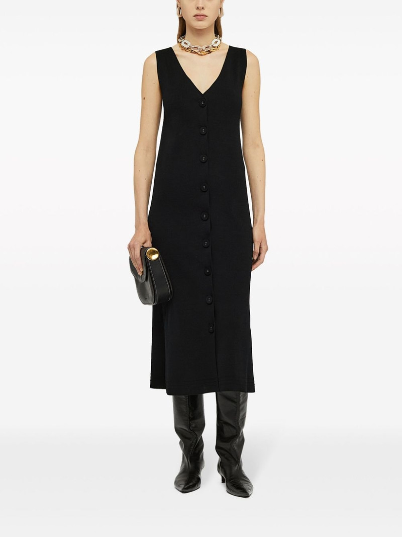 Jil Sander V-neck knitted midi dress outlook