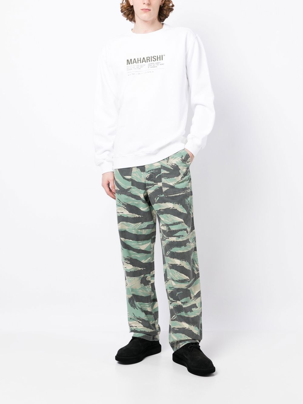camouflage-print straight-leg trousers - 2
