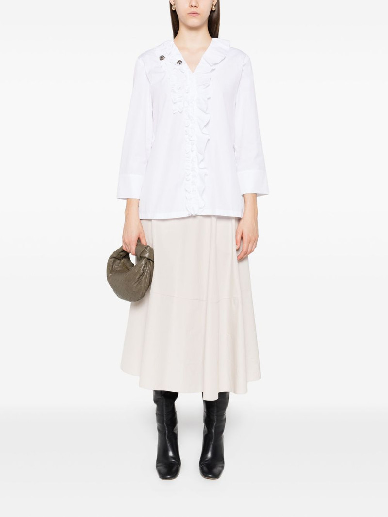 'S Max Mara embellished ruffle shirt outlook