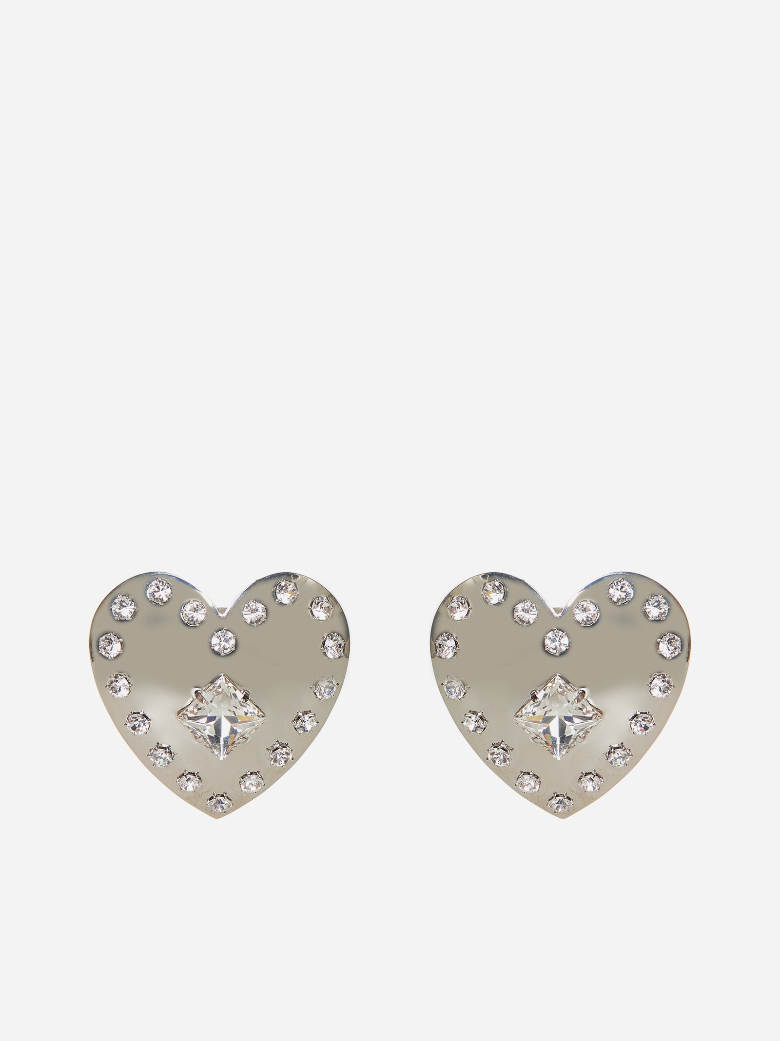 Heart crystals earrings - 1