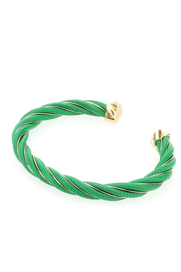 ブレスレット Bottega Veneta Grass Green Nappa Leather Twist Bracelet Bottega Veneta Grass green nappa leather Twist bracelet