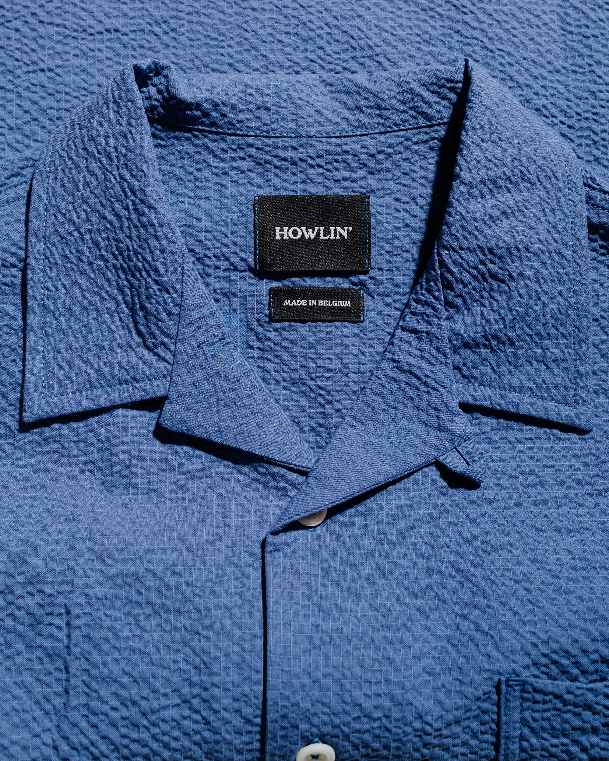 Cocktail Shirt Blue Seersucker - 5