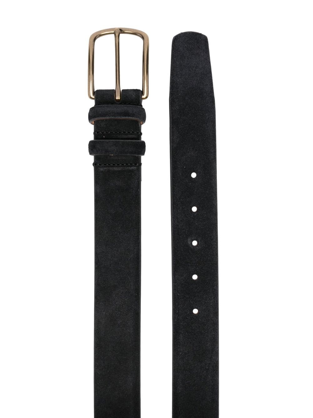 antique-effect suede belt - 2